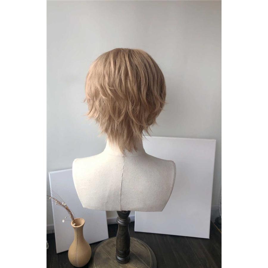 茶髪 フルウイッグ メンズ 日常 wig 自然 小顔 キュート かつら つけ毛