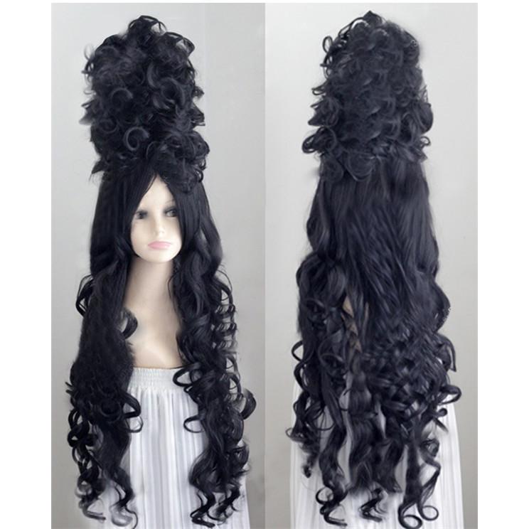 中世の貴族風 かつら ロン毛 ブラウン ヨーロッパ 貴族 王族 女性用