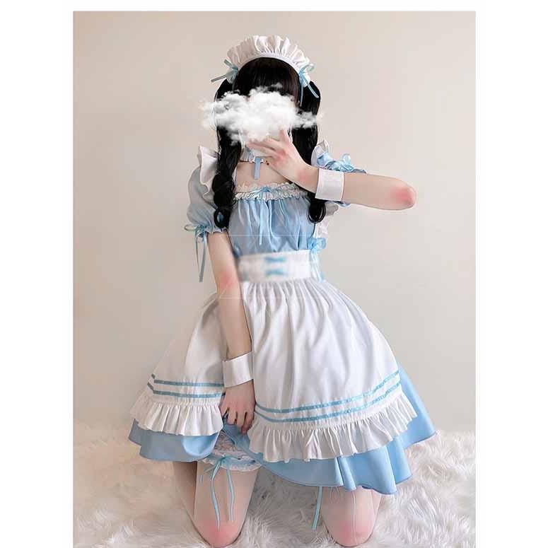 メイド服 可愛い コスプレ衣装 メイド カチューシャ