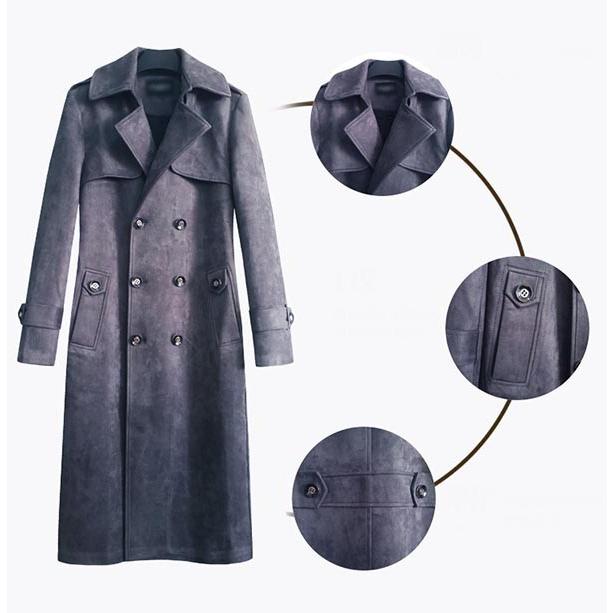 トレンチコート メンズ アウター コートロング丈 カジュアル シンプル