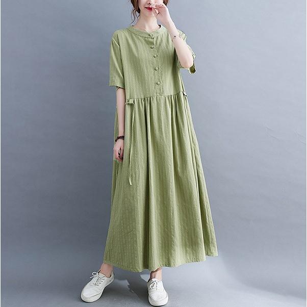 シャツワンピース 夏ワンピ ロング レディース 袖あり おしゃれ 春夏