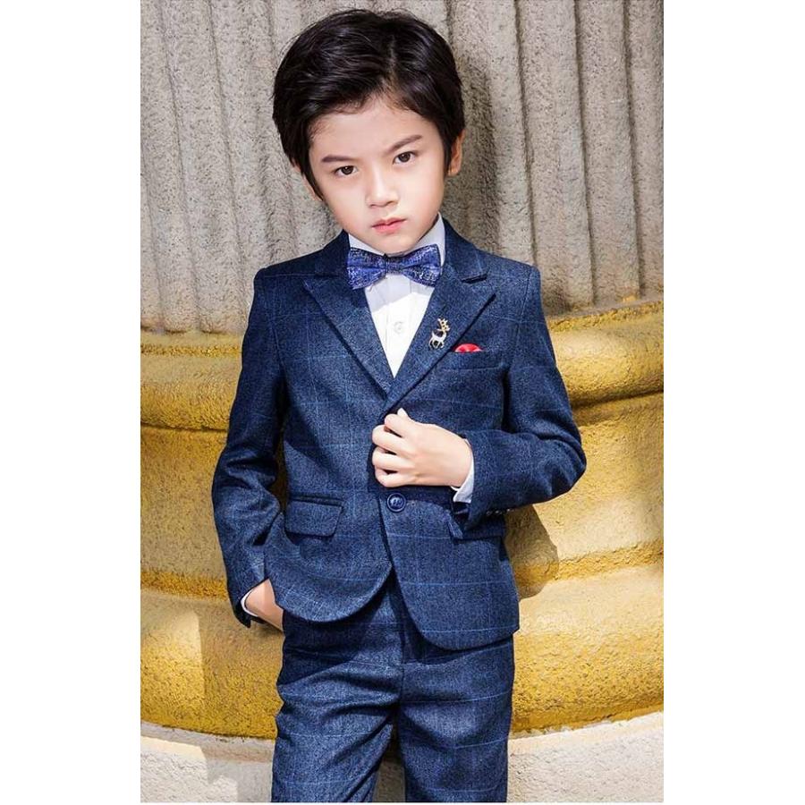 男の子 子供スーツ ベスト付 子供タキシード ピアノ発表会 演奏会 結婚