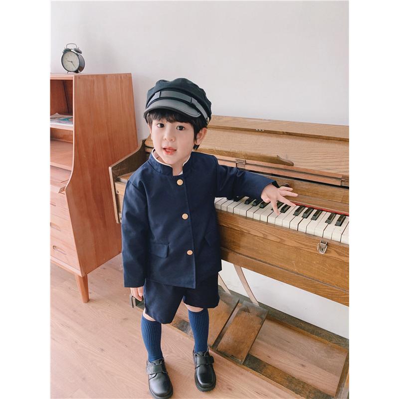 男の子 卒業式 スーツ 女の子 子供服 詰襟 ラウンド襟 男子 制服 キッズ 小学校卒業式スーツ 子ども こども 子供スーツ ネイビー ジャケット シャツ 半ズボン 80 90 100 120 130 卒業式 スーツ 男の子 女の子 子供服 詰襟 ラウンド襟 男子 制服