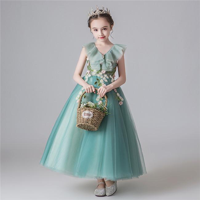 ピアノ発表会 ドレス 子供ドレス ワンピース お姫様 シャンパン