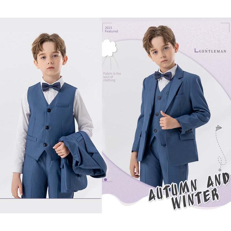 男の子 フォーマルスーツ 子供 スーツ ボーイズ キッズ 5点セット 発表