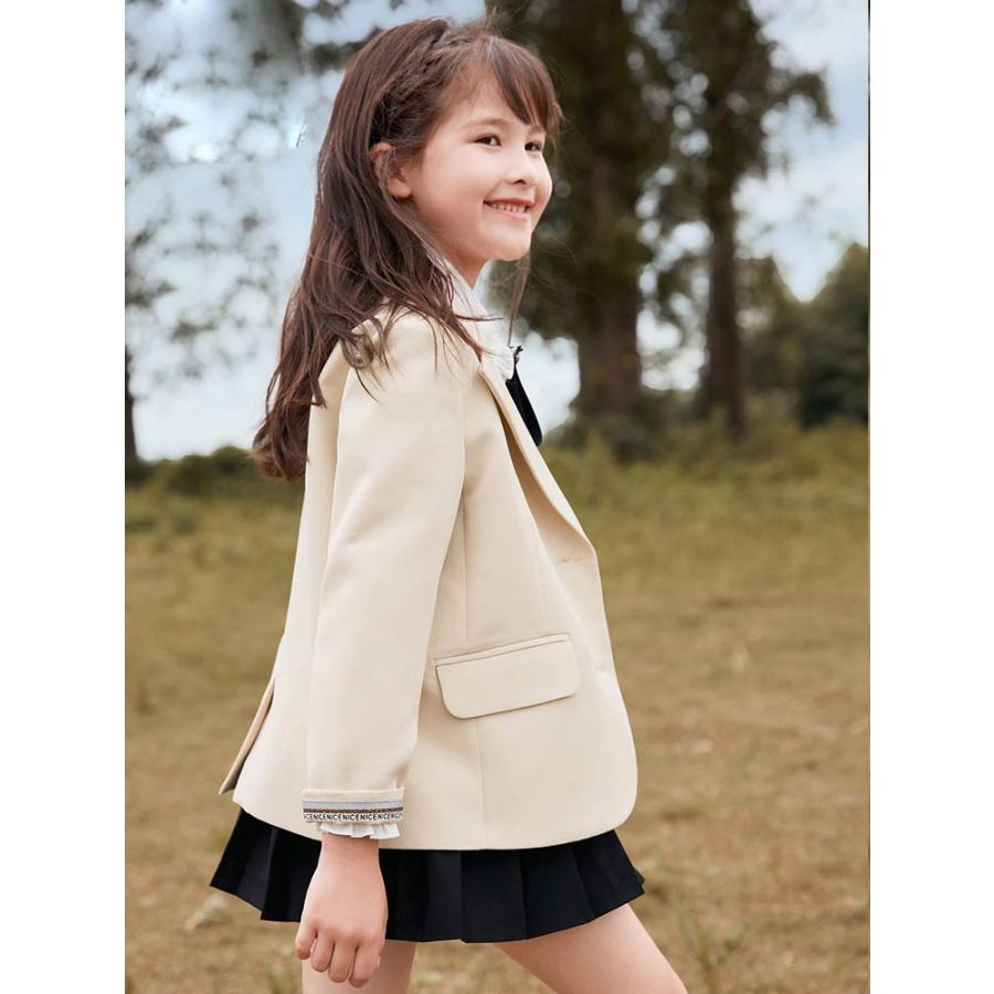 卒業式 スーツ 女の子 小学生 入学式 キッズ 女児 ベージュ ジャケット