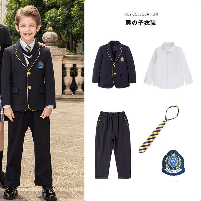 キッズ 入学式 女の子 男の子 制服 ブレザー セット 5点セット 卒業式