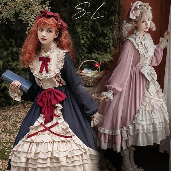 ロリータ 甘ロリ ワンピース Aライン Lolita メイド 女の子 コスプレ