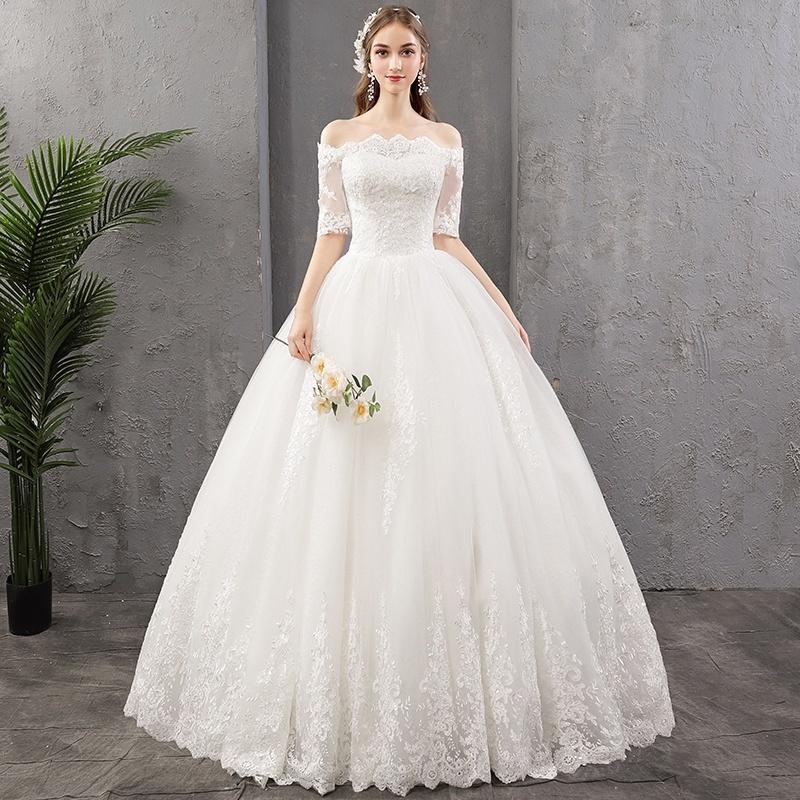 ウェディングドレス 花嫁ドレス オフショルダー 編み上げタイプ プリンセスドレス レース 披露宴 ウェディングの二次会 披露宴や演奏会にもどうぞ Dw067ze マンテンショップ 通販 Yahoo ショッピング