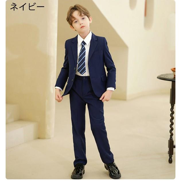 小学生　フォーマルスーツ　男の子　170cm ネイビー 卒業式スーツ 男の子 170cm 選べるセット内容 フォーマル ジュニア