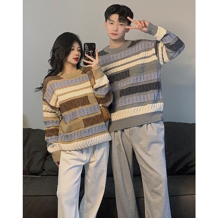 セーター ペアルック メンズ レディース ニット ベージュ グレー 秋
