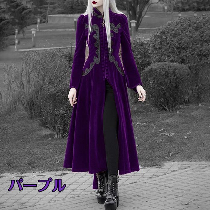 ジャケット ゴシック ドレス 女性用レッド 中世 レトロ ロングドレス