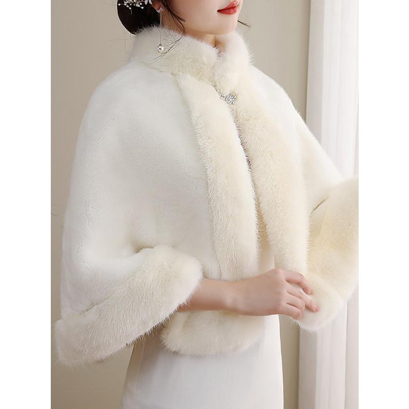 マント ドレスショール ストール 冬 ふわふわ 暖かい 防寒