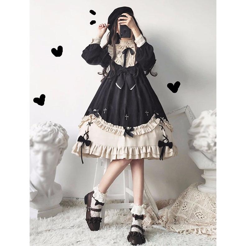 ロリータ ワンピース ゴスロリ メイド ゴシック コスプレ パーティー