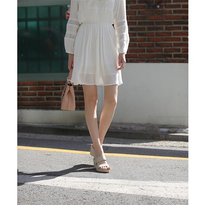 サンダル ミュール かかとなし ウェッジソール 3カラー レディース