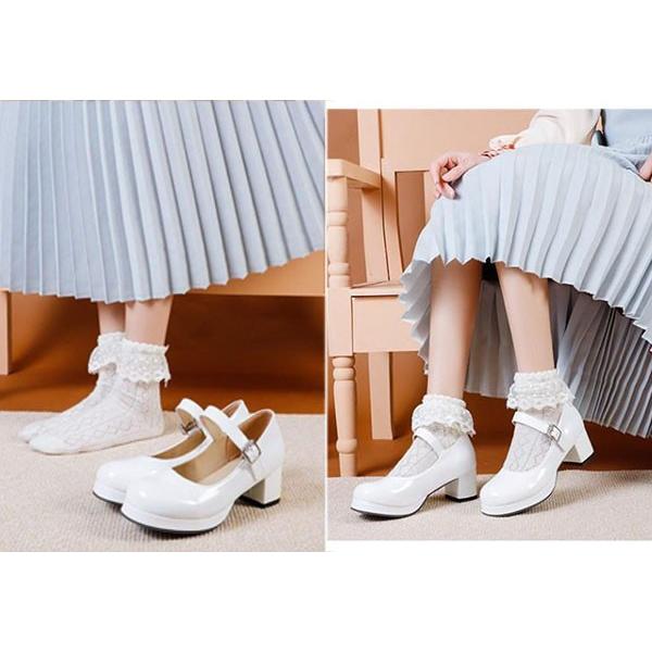 ロリータ靴 レディース シューズ パンプス メイド靴 可愛い 姫様
