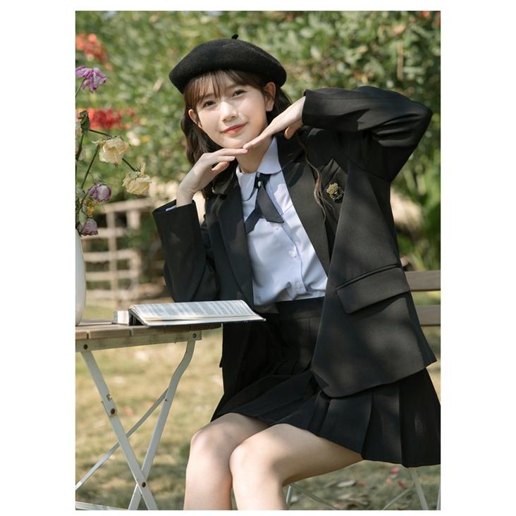 卒業式 スーツ 女の子 ブラック 入学式 入学祝い 3点セット 中学生