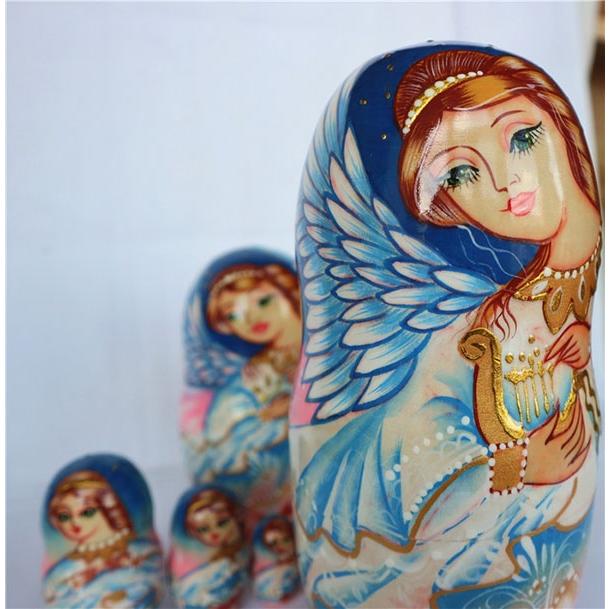 マトリョーシカ ロシア 人形 民芸品 土産物 手作り人形 手描き 7個組