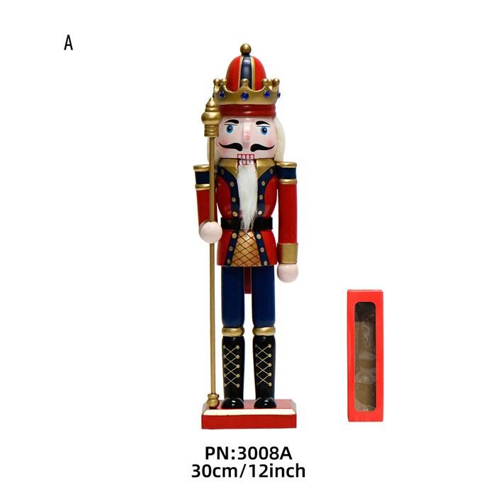 木製 くるみ割り人形 30cm 北欧雑貨 ハンドメイド 置物 かわいい