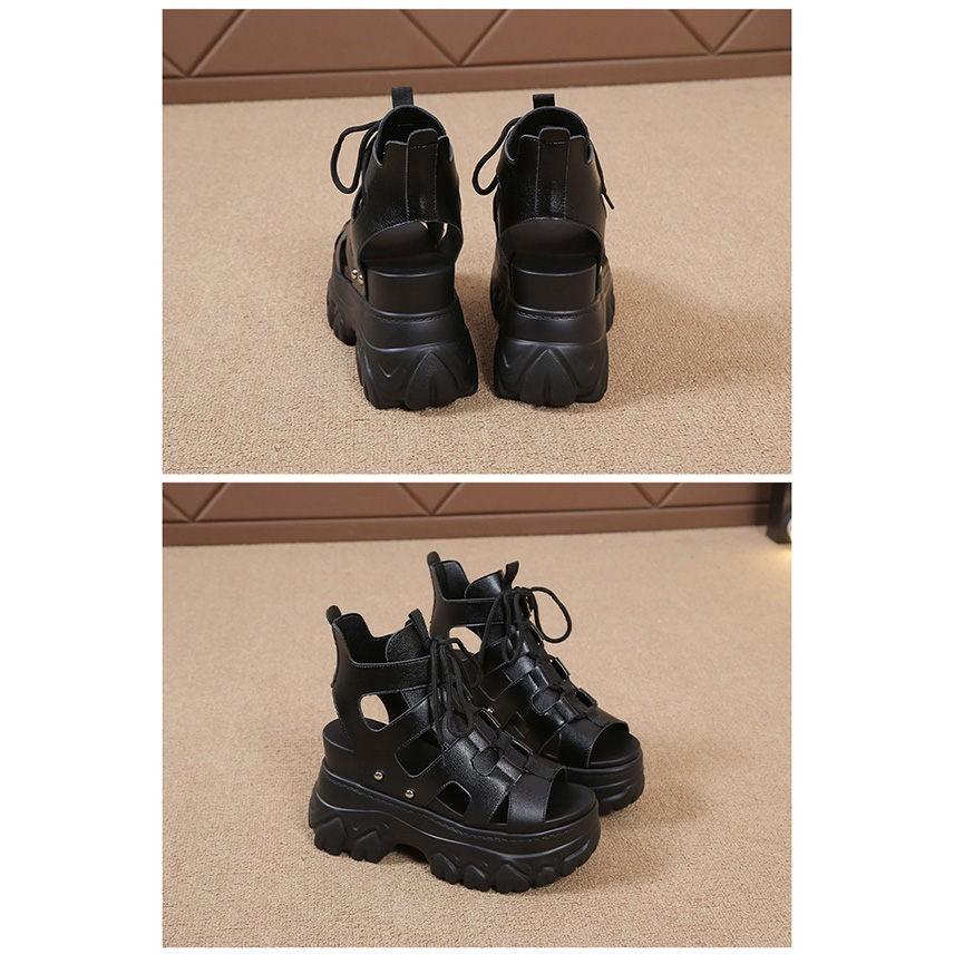 ブーツサンダル 厚底 レディース 9cm UP グラディエーター ブーツサンダル 厚底 レディース 9cm UP グラディエーター