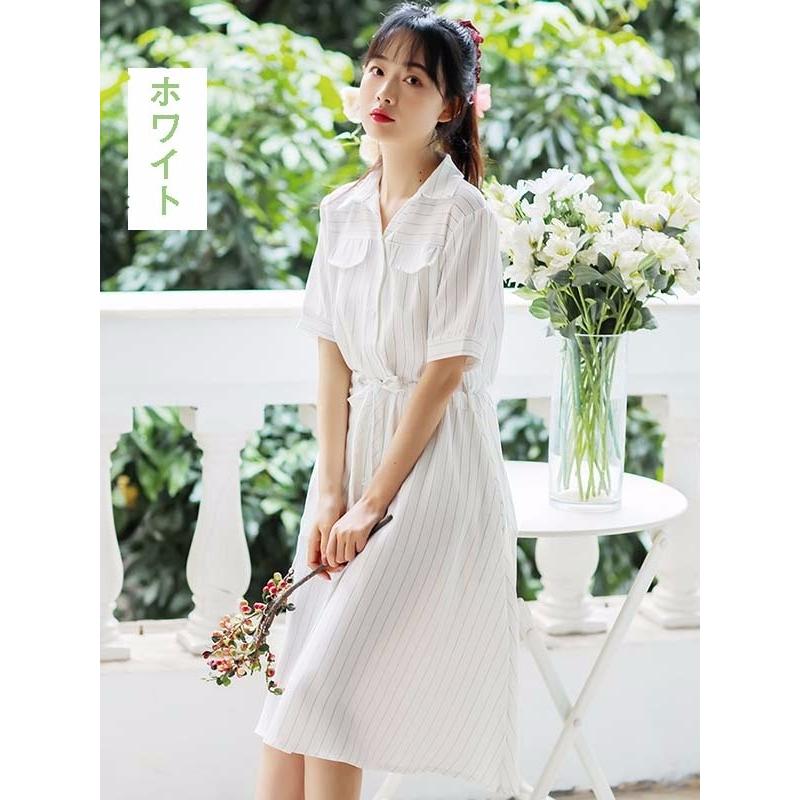 シャツワンピース 大人可愛い Aライン ハイウエスト 小柄 脚長効果 美脚 エレガント 韓国 ボヘミア風 大人のワンピース 夏ワンピース リゾート K5064ze マンテンショップ 通販 Yahoo ショッピング