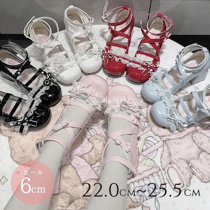 パンプス ロリータ レディース ロリータ靴 お嬢様 甘ロリ ゴスロリ