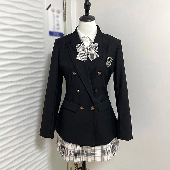 制服セット 女子 制服 スーツ 女の子 高校生風 ダブルボタンブレザー