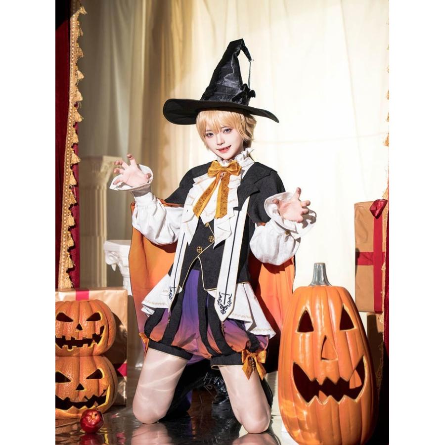 王子系ロリータ 男装 3点セット マジシャン風 暗黒サーカス ハロウィン