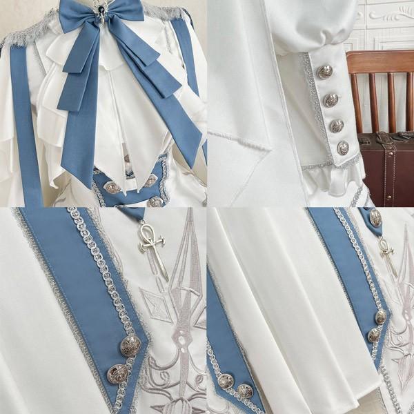 ロリータ 王子風 コスチューム レディース セットアップ S M L 白