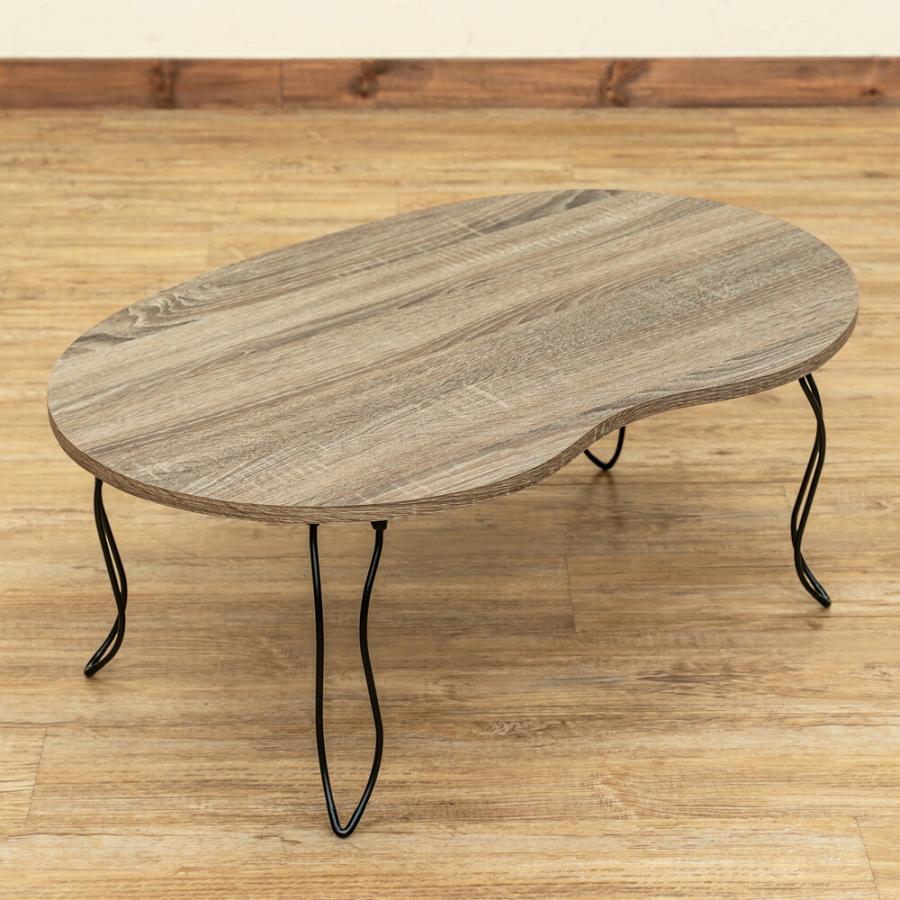 テーブル ローテーブル センターテーブル リビングテーブル 木 ウッド カフェテーブル 折りたたみ 折畳 幅80cm ブラウン ナチュラル ホワイト 完成品｜shop-marie｜10