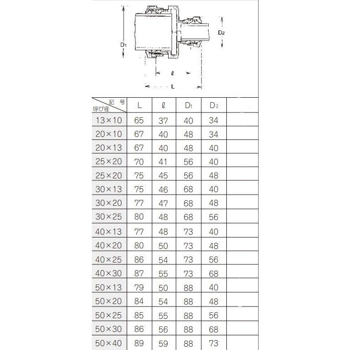 タブチ　50x30　Ｓ ソケット　STジョイント　水道用砲金継手_1