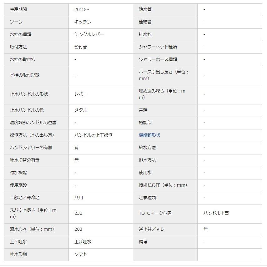 TOTO　TKS05310J　台付シングル混合水栓　GGシリーズ