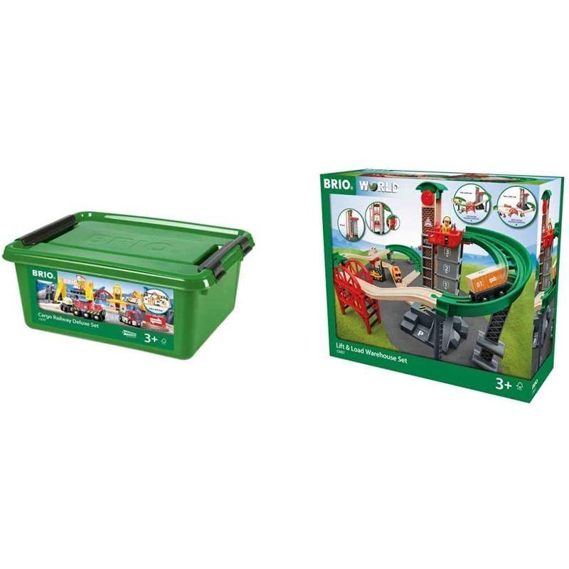 BRIO ( ブリオ ) WORLD カーゴレールデラックスセット 全54ピース 対象年齢 3歳~ ( 電動車両 電車 おもちゃ 木製 レー ブリオ WORLD カーゴレールデラックスセット 全54ピース 対象年齢 3歳 電動車両 電車 おもちゃ 木製 レー 　