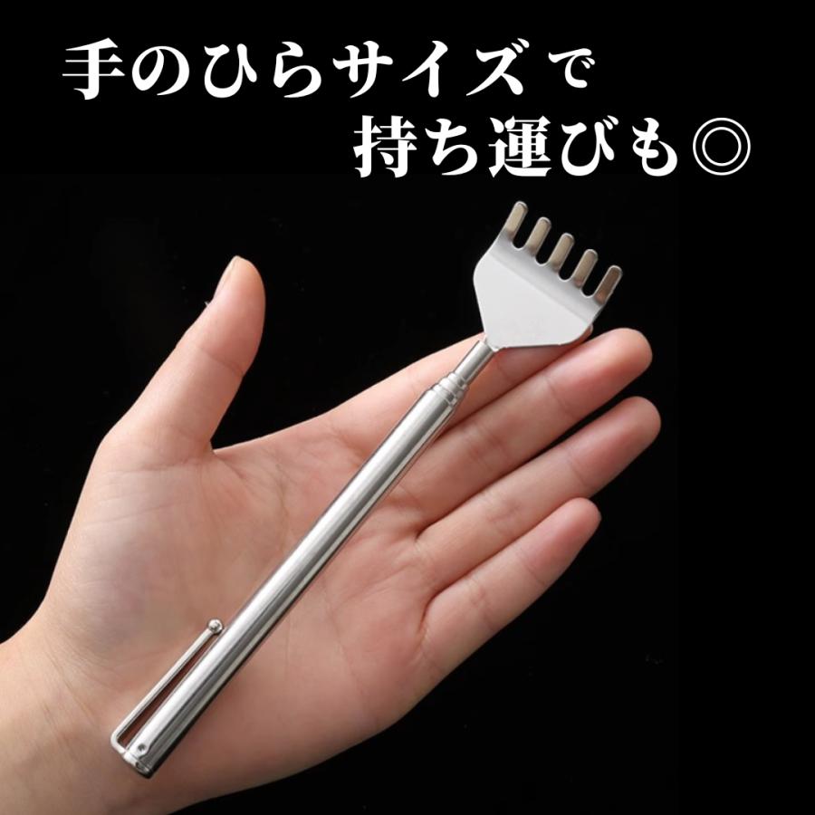 珍棒孫の手　土産物　【欠け有り】。二刀流‼︎ 爆買 孫の手 伸縮 ステンレス 4本セット 背中かき 敬老の日 痛くない