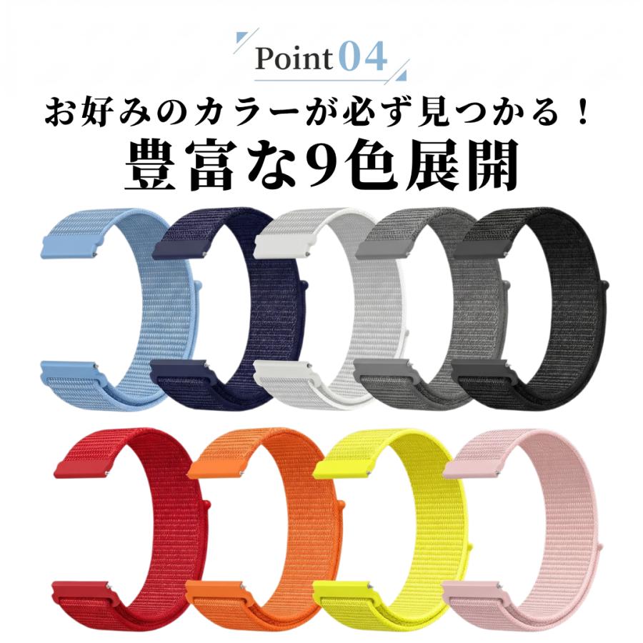 爆買 腕時計 ベルト マジックテープ ナイロン スポーツ 20mm 22mm バネ