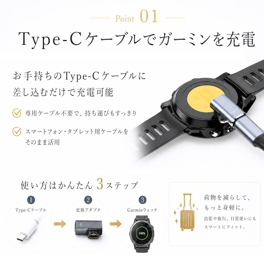 GARMIN（ガーミン） 【互換品】ガーミン 変換アダプター Type-c 充電