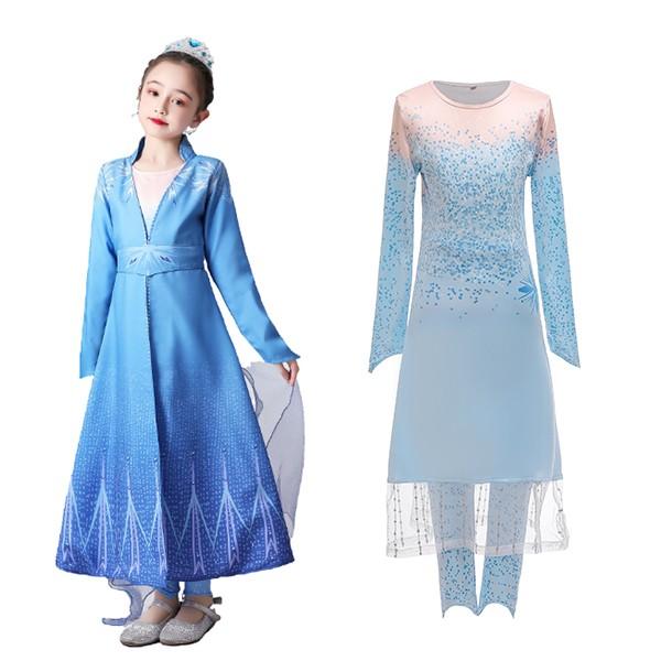 ワンピース 女の子 キッズ フォーマルワンピース 子供 ワンピース エルサ コスチューム ドレス アドベンチャー 雪の女王 クリスマス 誕生日 プレゼント Sagaretxe Net