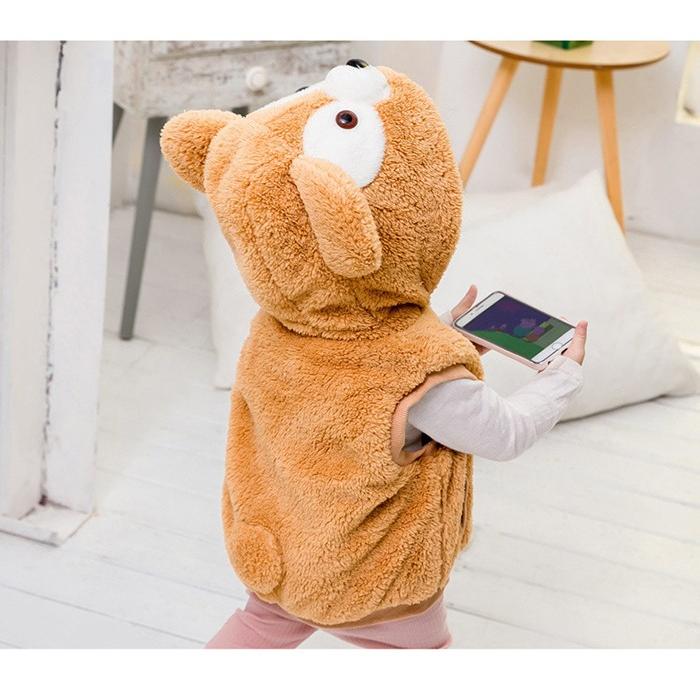 ダッフィー クマ ベスト キッズ フード付き コスチューム 着ぐるみ コスプレ 仮装 ハロウィン クリスマス 0344 ショップモモ 通販 Yahoo ショッピング