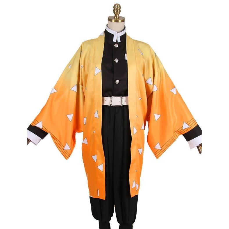 鬼滅 我妻 善逸 あがつま ぜんいつ 鬼殺隊隊服 コスプレ衣装 Cosplay イベンド 変装 仮装 プレゼント 祭り お祭り カーニバル アニフェス 0568 ショップモモ 通販 Yahoo ショッピング