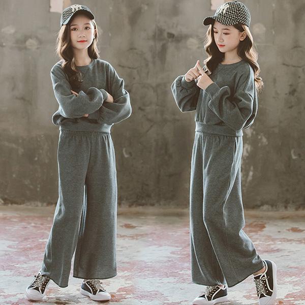 最大69 オフ パンツセット キッズ ワイドパンツ セットアップ 女の子 パーカー 2点セット 子供服 スウェット ガウチョパンツ ルームウェア ハイウエスト 上下セット 部屋着