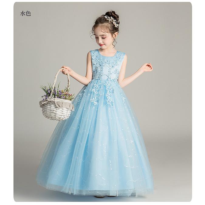 子供ドレス 女の子 ワンピース ロングドレス ピアノ フォーマルドレス ロング丈 刺繍 レース ジュニア 女の子 チュールスカート ガールズ ノースリーブ キッズ Cl06 ショップモモ 通販 Yahoo ショッピング
