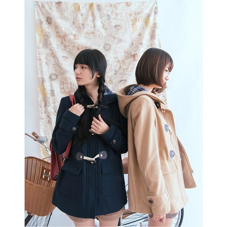 ダッフルコート レディース ラシャコート ロングコート 秋冬アウター トグルボタンコート ポンチョ風 秋冬コート トグルボタン 帽子付き 17秋冬新作 通学 通勤 Cl0298 ショップモモ 通販 Yahoo ショッピング