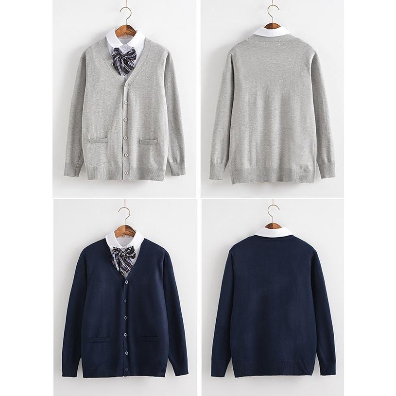 スクールカーディガン カーディガン Vネック 女子高生 セーラー服 制服 学生服 ニットセーター 前開き 春 森ガール コーディガン 羽織り フェイクポケット Cl10 ショップモモ 通販 Yahoo ショッピング