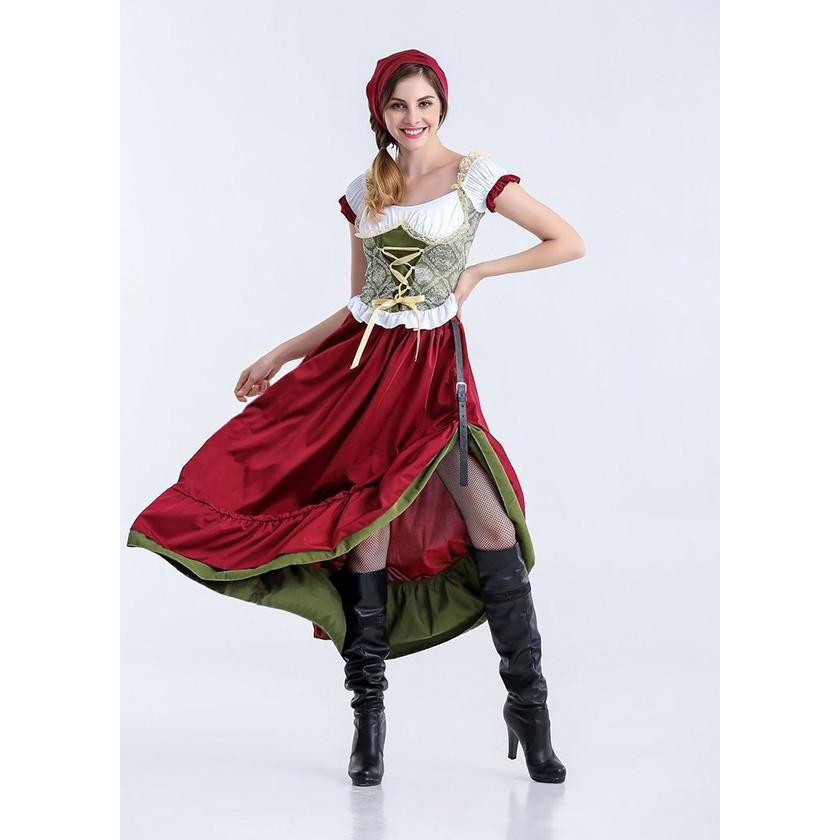 ビールガール ドイツ レディース ハロウイン衣装 民族衣装 コスプレ 女性 コスチューム ダンス 仮装 演出服