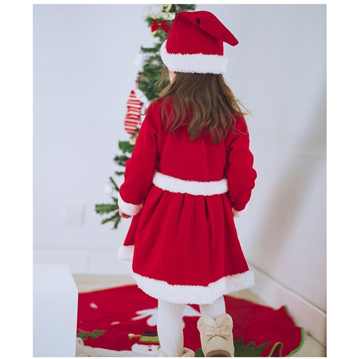 サンタ服 女の子 キッズ サンタコスプレ サンタクロース クリスマス衣装 3点セット ワンピース フード付き トナカイ コスチューム 仮装 子供服 Cl1390 ショップモモ 通販 Yahoo ショッピング