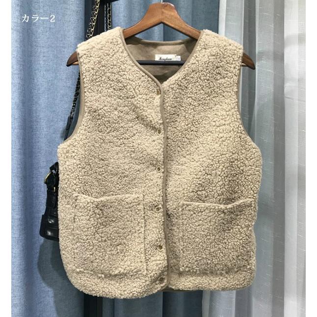 ベスト レディース ボアベスト ノースリーブ もこもこ ベスト 羽織り 秋冬コーデ レディース ボア ファーベスト トップス お出かけ 通学 普段着 着回し 無地 冬 Cl1408 ショップモモ 通販 Yahoo ショッピング