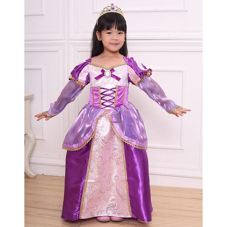 ラプンツェル 長袖 ドレス ワンピース ラプンツェル プリンセスドレス シンデレラ風 お姫様 コスプレ ハロウィン コスチューム Szwl0140 ショップモモ 通販 Yahoo ショッピング