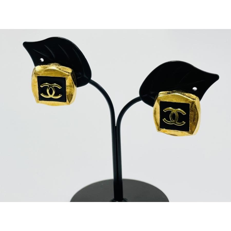 CHANEL シャネル ココマーク スクエア イヤリング GP 95 A刻印  
