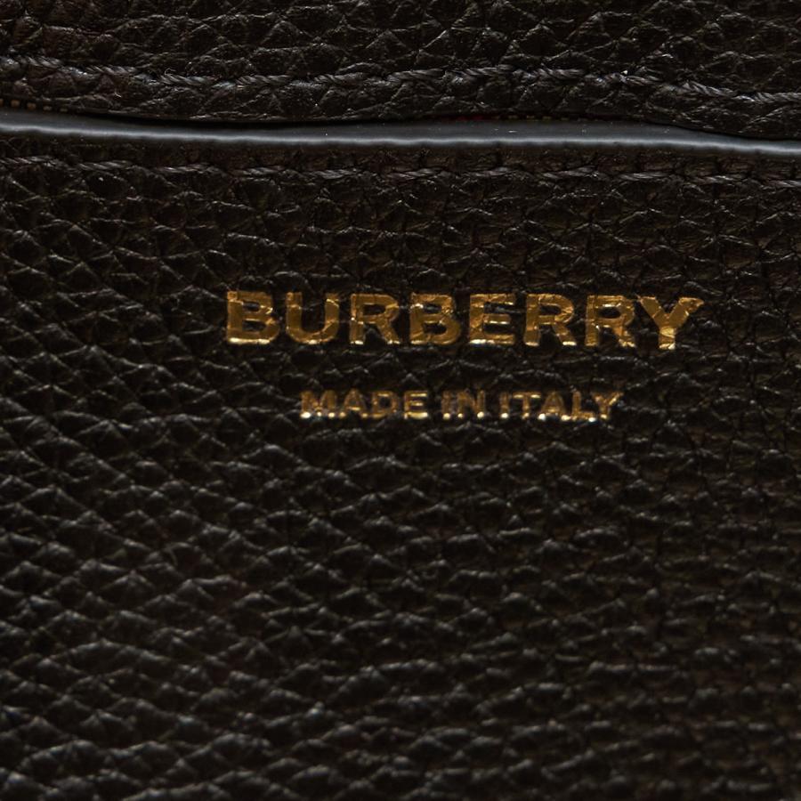 BURBERRY バーバリー ショルダーバッグ ノート ブラック 80211101 レザー×キャンバス ブラック×ヴィンテージチェック×ゴールド金具｜shop-musubi｜06