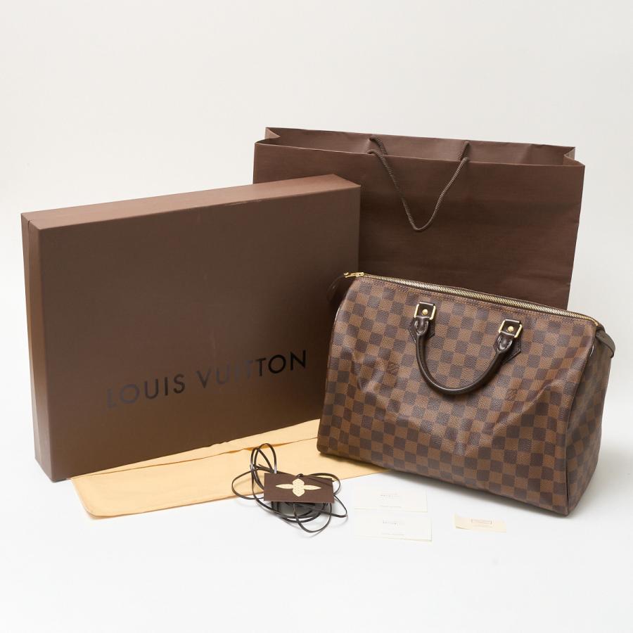 LOUIS VUITTON ルイヴィトン スピーディ 35 N41363 ハンドバッグ ボストンバッグ ダミエ×レザー ブラウン×レッド×ゴールド金具｜shop-musubi｜11